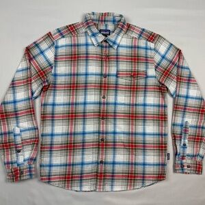 Patagonia Mens Lightweight Fjord Flannel Shirt Sz Small Plaid Organic Cotton A4